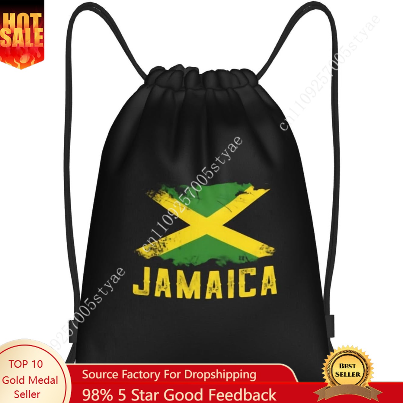Travel Accessories For Jamaica - Сумка на шнурке с флагом Ямайки,
