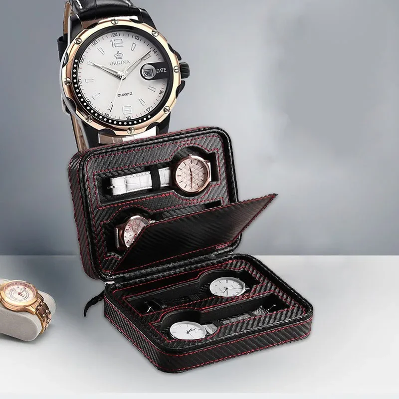 Accessories Travel Jewelry Box - 4-слотовый портативный ящик для хранения часов,