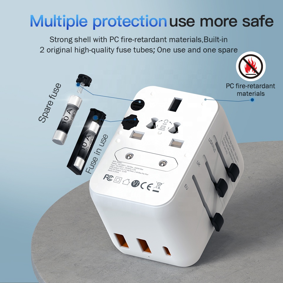 Универсальный сетевой адаптер  – обзор и цена Travel Plug Type C