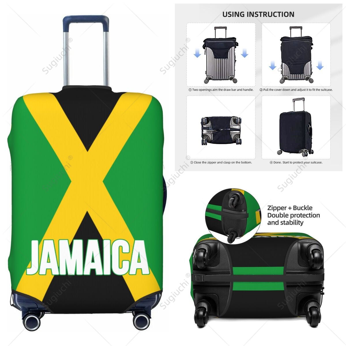 Чехол для чемодана с флагом Ям – обзор и цена Travel Accessories For Jamaica